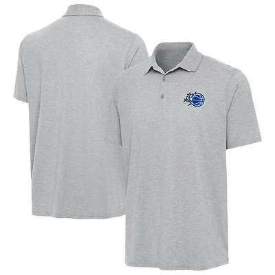 Men's Antigua Heather Gray Orlando Magic New Logo Par 3 Polo