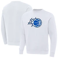 Men's Antigua White Orlando Magic New Logo Victory Pullover Sweatshirt