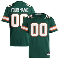 Men's adidas  Green Miami Hurricanes Custom Alternate Premier Football Jersey