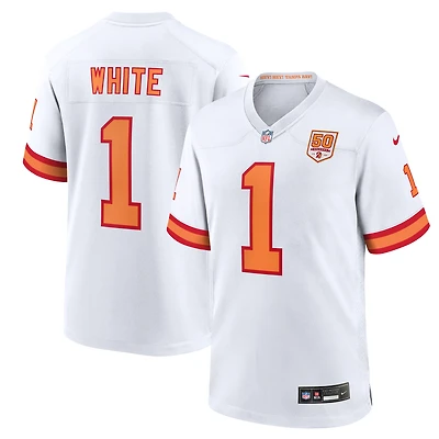 Men's Nike Rachaad White White '76 Tampa Bay Buccaneers 50th Season Game Jersey