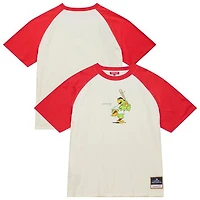 Women's Mitchell & Ness  Cream Pittsburgh Pirates Boyfriend Raglan T-Shirt