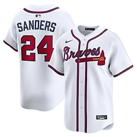 Men's Nike Deion Sanders White Atlanta Braves Limited Player Jersey