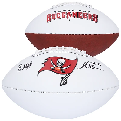Mike Evans & Baker Mayfield Tampa Bay Buccaneers Autographed Franklin White Panel Football