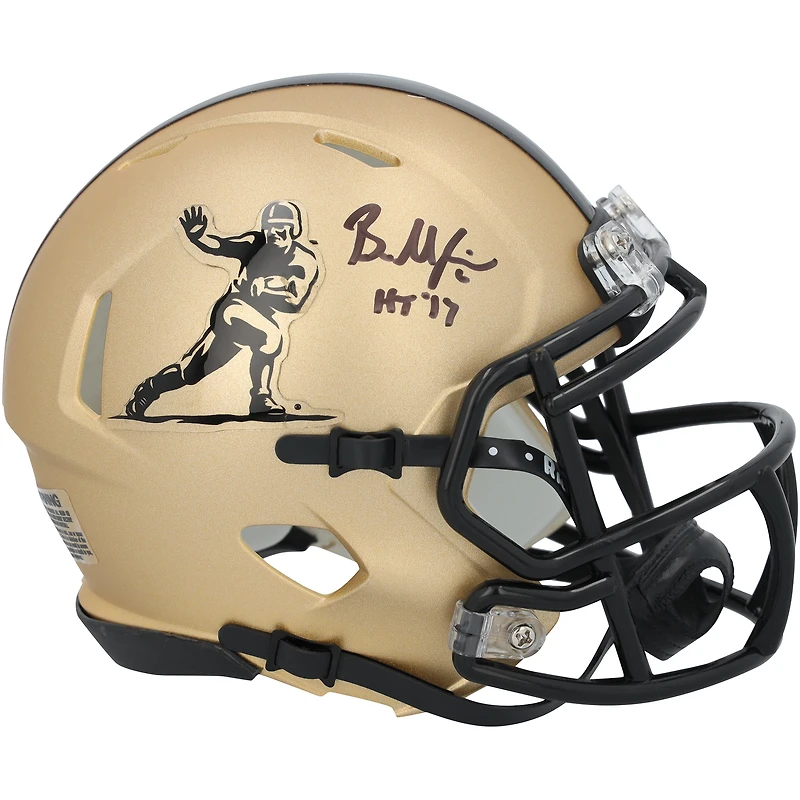 Baker Mayfield Oklahoma Sooners Autographed Gold Heisman Speed Mini Helmet with "HS 17" Inscription