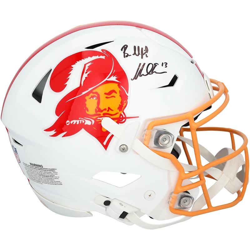 Mike Evans & Baker Mayfield Tampa Bay Buccaneers Autographed Riddell 1976-96 Throwback Speed Flex Authentic Helmet