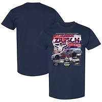 Men's  Checkered Flag Sports Navy Connor Zilisch 2025 Pit Boss/FoodMaxx 250 Winner T-Shirt