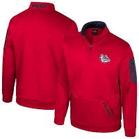 Men's Colosseum  Red Gonzaga Bulldogs Mainframe Fleece Quarter-Zip Jacket