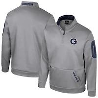 Men's Colosseum  Gray Georgetown Hoyas Mainframe Fleece Quarter-Zip Jacket
