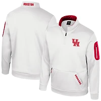 Men's Colosseum  White Houston Cougars Mainframe Fleece Quarter-Zip Jacket
