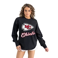 Women's Gameday Couture  Black Kansas City Chiefs Oversized Long Sleeve T-Shirt