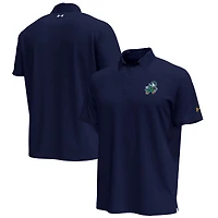 Men's Under Armour Navy Notre Dame Fighting Irish Sporting Leprechaun Icon Polo
