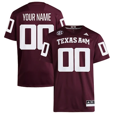 Men's adidas Maroon Texas A&M Aggies Custom Home Premier Football Jersey