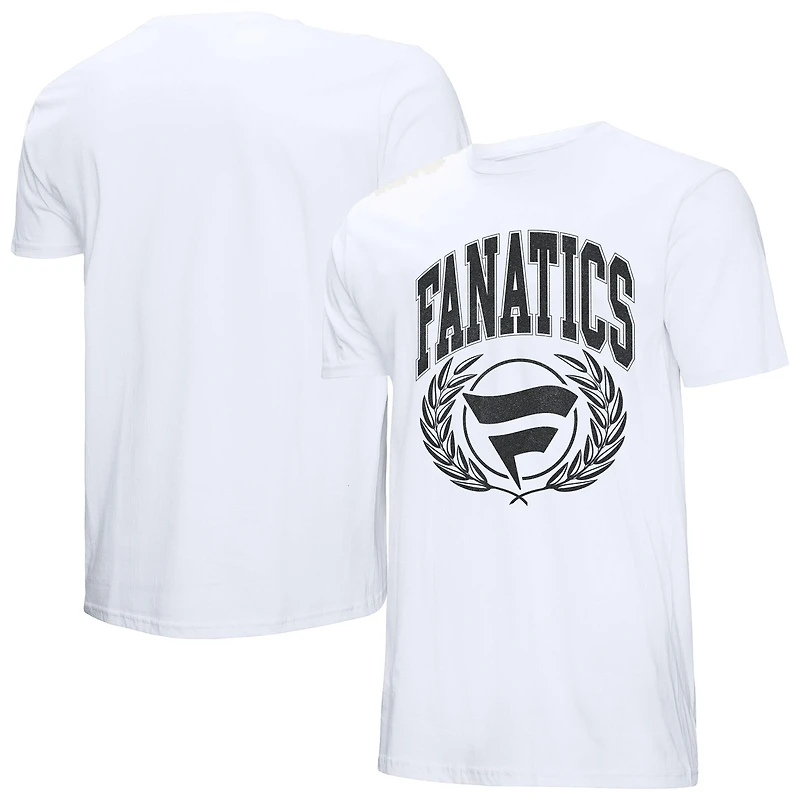 Women's Mitchell & Ness White Fanatics Laurel Logo T-Shirt