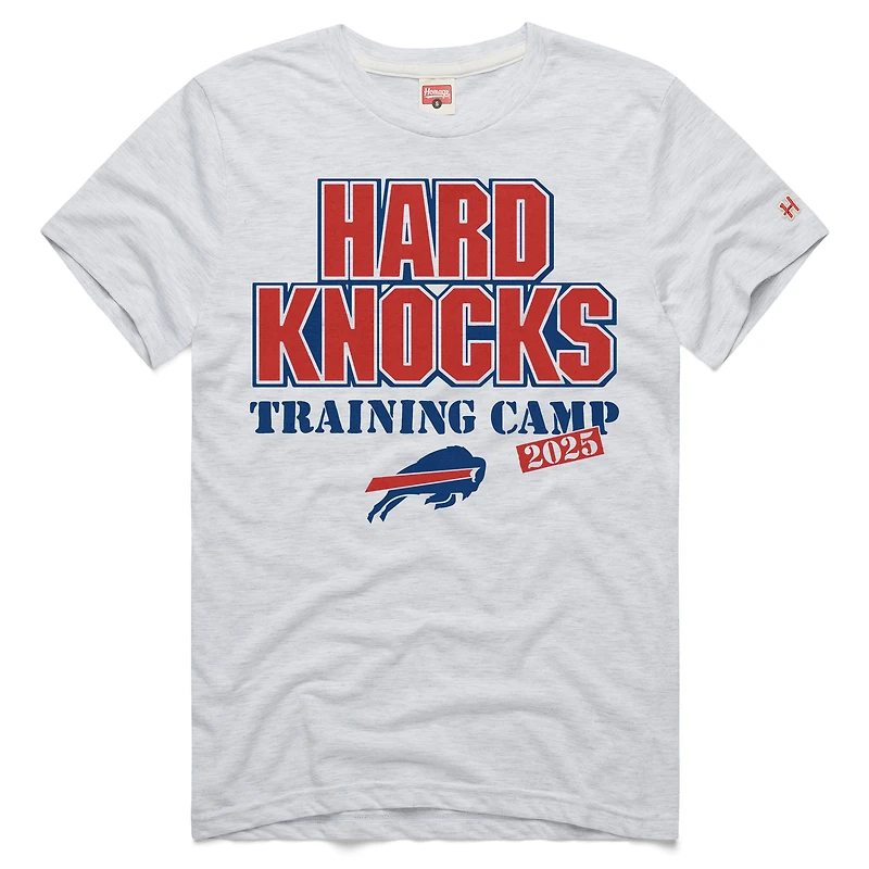 Men's Homage Ash Buffalo Bills 2025 Hard Knocks Training Camp Tri-Blend T-Shirt