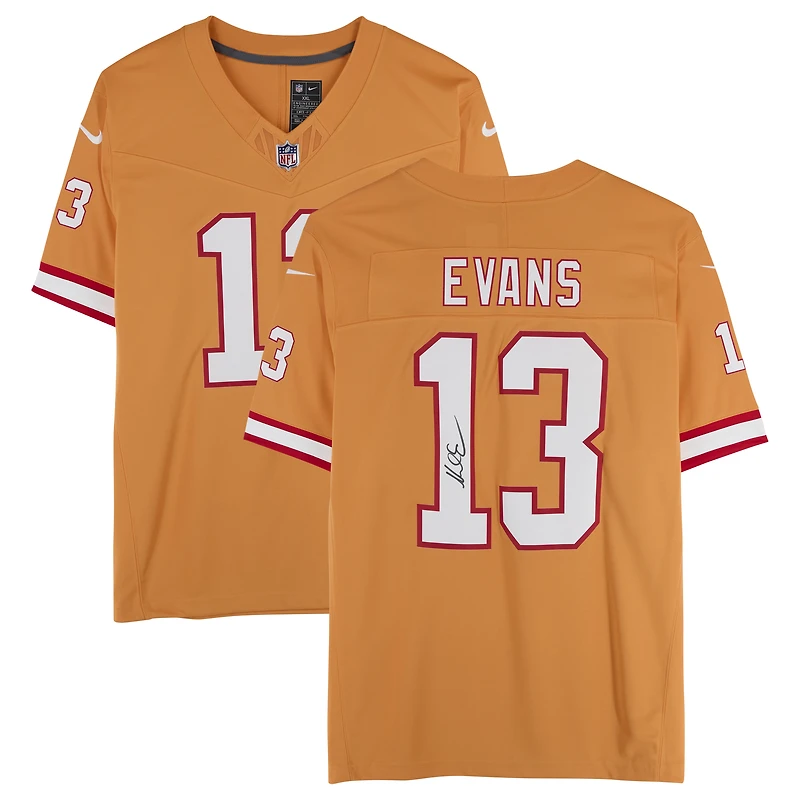 Mike Evans Tampa Bay Buccaneers Autographed Orange Throwback Nike Vapor F.U.S.E. Limited Jersey