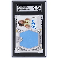 Qinwen Zheng Autographed 2024 Topps Royalty Superior Relic Signatures #SRS-QZ #16/75 SGC Authenticated 9.5 Card