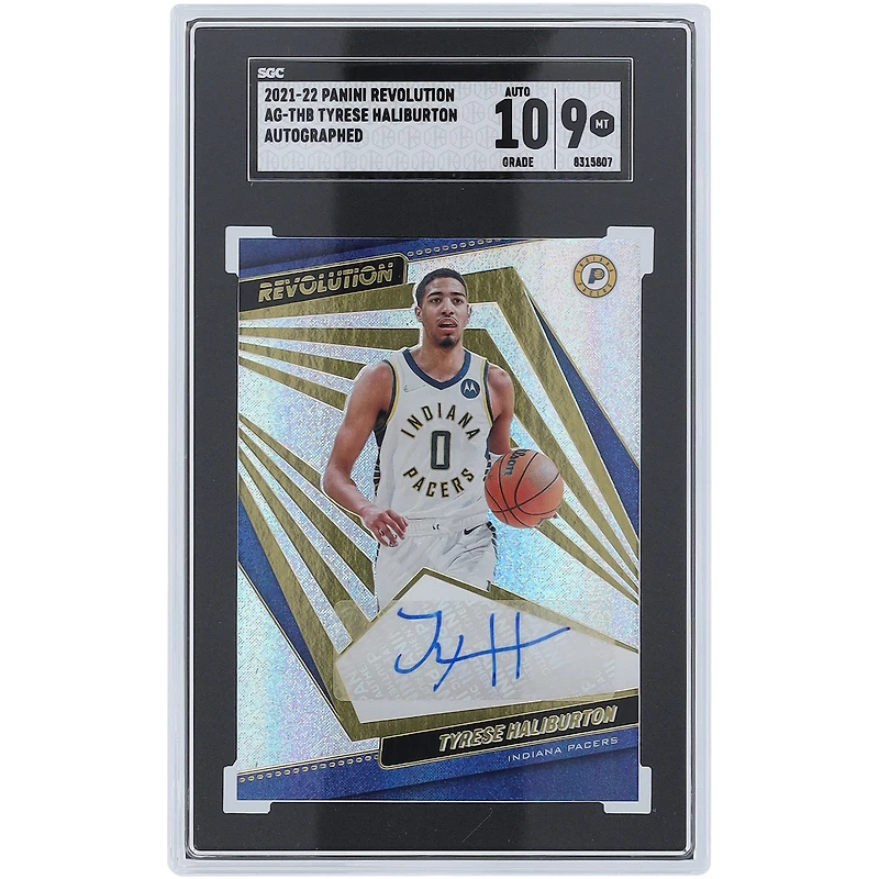 Tyrese Haliburton Indiana Pacers Autographed 2021-22 Panini Revolution #AG-THB SGC Authenticated 9/10 Card