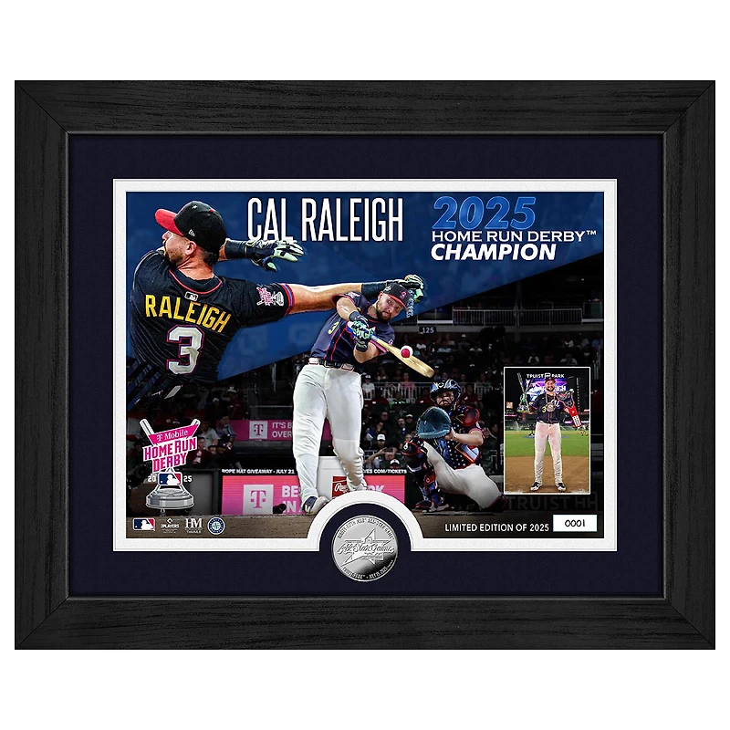 Highland Mint Cal Raleigh Seattle Mariners 2025 Home Run Derby Champion 13" x 16" Silver Coin Photo Mint