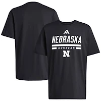 Men's adidas  Black Nebraska Huskers Alternate Fresh T-Shirt