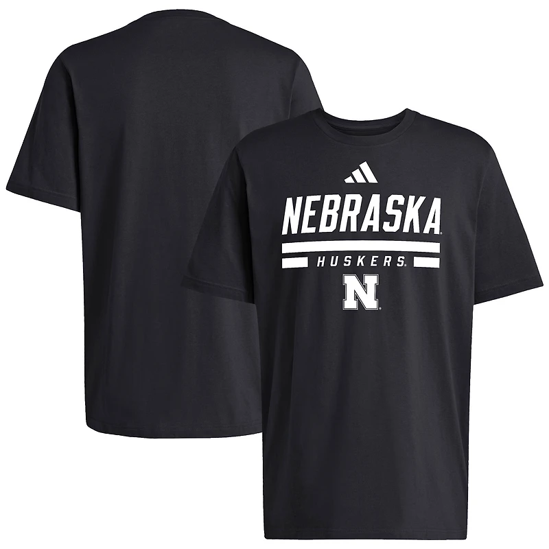 Men's adidas Black Nebraska Huskers Alternate Fresh T-Shirt