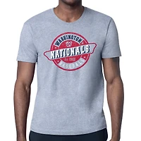 Men's Starter Heather Gray Washington Nationals Route 66 Team Logo T-Shirt