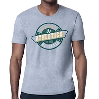 Men's Starter Heather Gray Athletics Route 66 Team Logo T-Shirt
