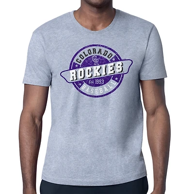Men's Starter Gray Colorado Rockies Route 66 Team Logo T-Shirt