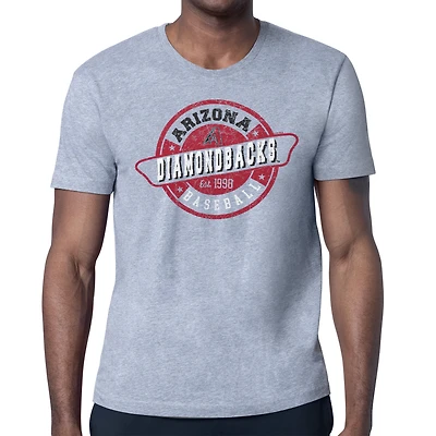 Men's Starter Heather Gray Arizona Diamondbacks Route 66 Team Logo T-Shirt