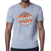 Men's Starter Heather Gray Baltimore Orioles Route 66 Team Logo T-Shirt