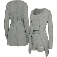 Women's Concepts Sport Gray Florida State Seminoles Rigor Three-Piece Tank, Short & Robe Set