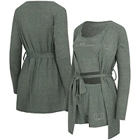 Women's Concepts Sport Green Miami Hurricanes Rigor Three-Piece Tank, Short & Robe Set