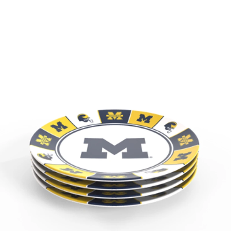 Tervis Michigan Wolverines Four-Piece Melamine Dinner Plate Set
