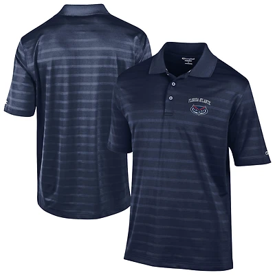 Men's Champion Navy Florida Atlantic Owls Textured Solid Polo