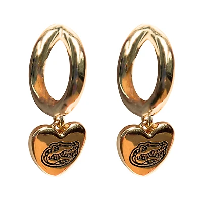 Florida Gators Hibiscus Hoop Earrings
