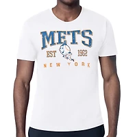 Men's Starter White New York Mets Distressed Logo T-Shirt