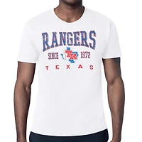 Men's Starter White Texas Rangers Distressed Logo T-Shirt