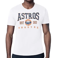 Men's Starter White Houston Astros Distressed Logo T-Shirt
