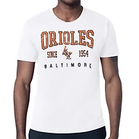 Men's Starter White Baltimore Orioles Distressed Logo T-Shirt