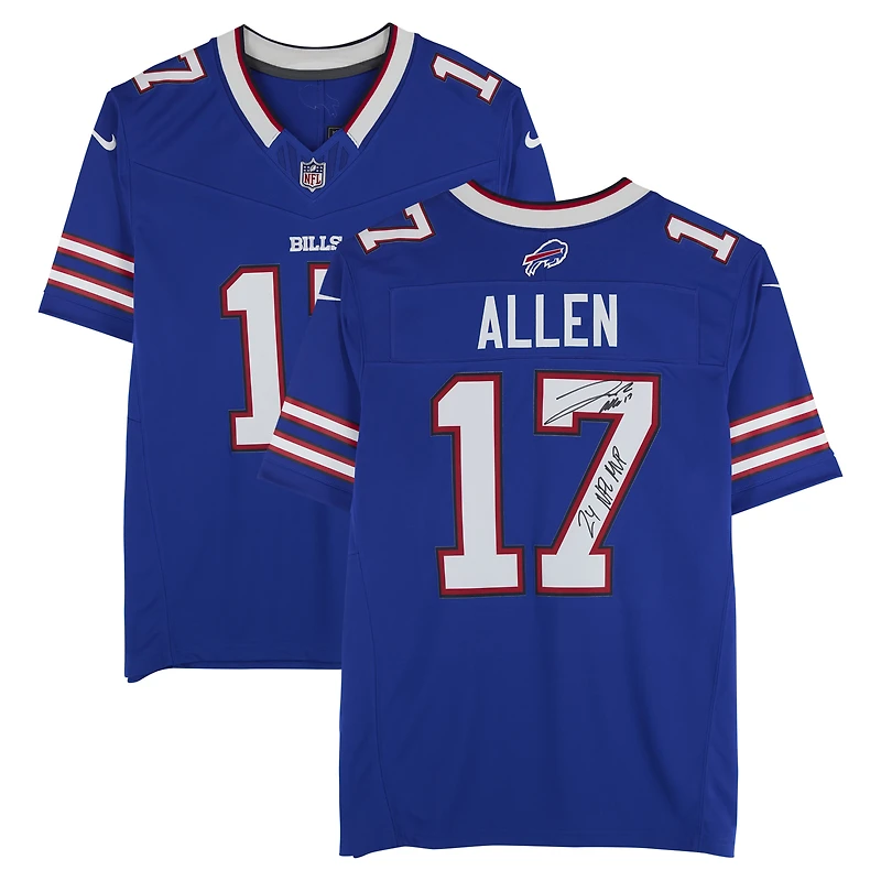 Josh Allen Buffalo Bills Autographed Royal Nike Vapor F.U.S.E. Limited Jersey with "24 NFL MVP" Inscription