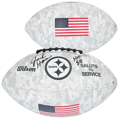 Jack Ham Pittsburgh Steelers Autographed Wilson 2024 Salute To Service Football with "HOF 88" Inscription