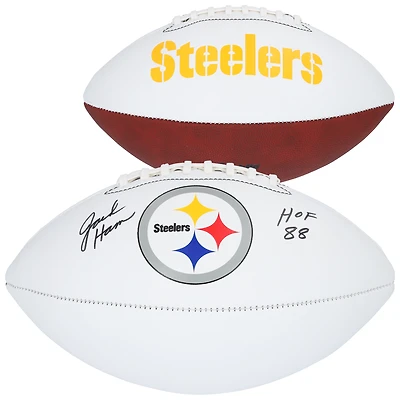 Jack Ham Pittsburgh Steelers Autographed Franklin White Panel Football with "HOF 88" Inscription