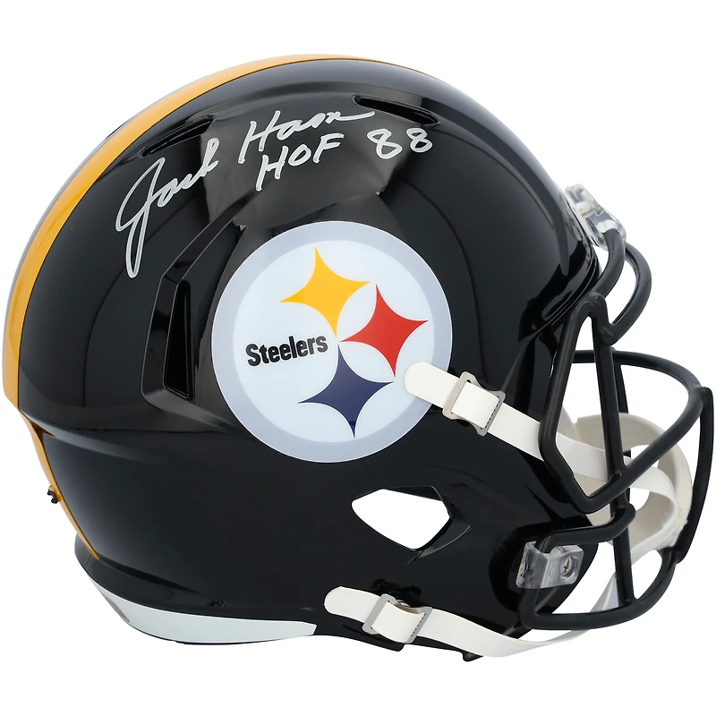 Jack Ham Pittsburgh Steelers Autographed Riddell Speed Replica Helmet with "HOF 88" Inscription