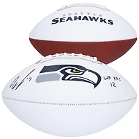 Jaxon Smith-Njigba Seattle Seahawks Autographed Franklin White Panel Football with "We Are 12" Inscription