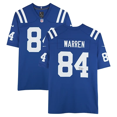 Tyler Warren Indianapolis Colts Autographed Royal Nike Game Jersey