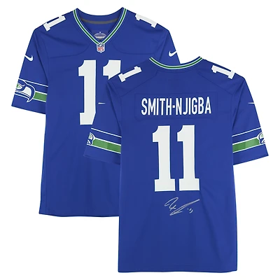 Jaxon Smith-Njigba Seattle Seahawks Autographed Royal Throwback Nike Game Jersey