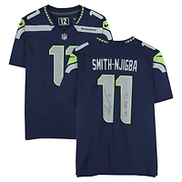 Jaxon Smith-Njigba Seattle Seahawks Autographed College Navy Nike Vapor F.U.S.E. Limited Jersey with "We Are 12" Inscription