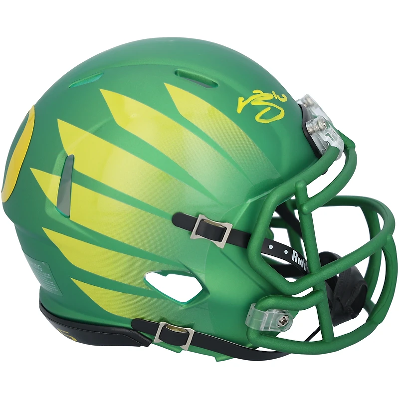 Bo Nix Oregon Ducks Autographed Riddell 2023 Wings Speed Mini Helmet