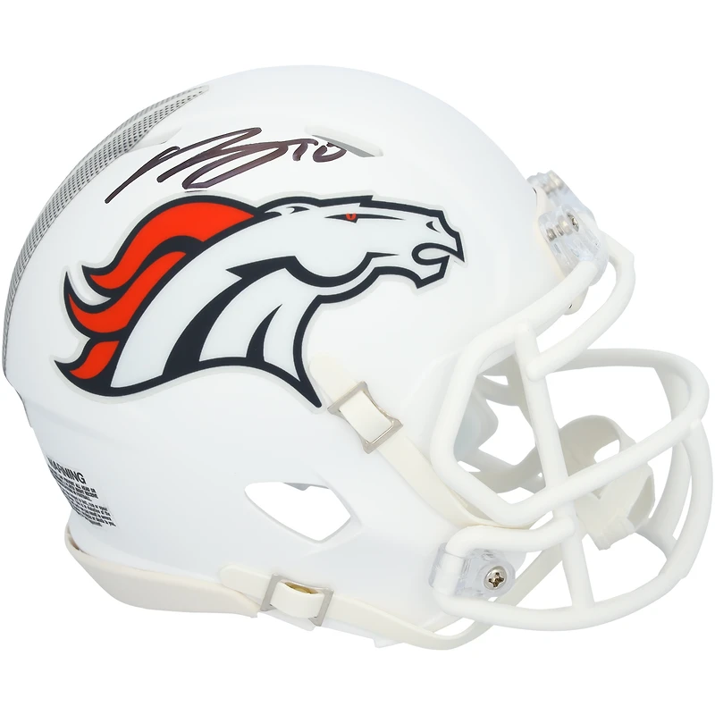 Bo Nix Denver Broncos Autographed Riddell 2024 Alternate Speed Mini Helmet