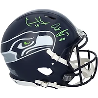 Cooper Kupp & Jaxon Smith-Njigba Seattle Seahawks Autographed Riddell Speed Authentic Helmet