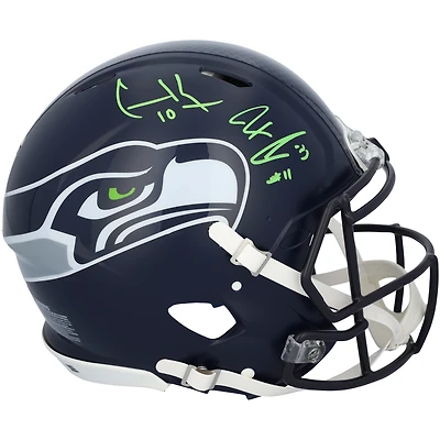 Cooper Kupp & Jaxon Smith-Njigba Seattle Seahawks Autographed Riddell Speed Authentic Helmet